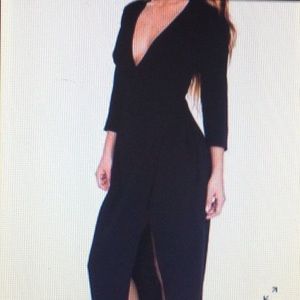 American Apparel Black Wrap Dress